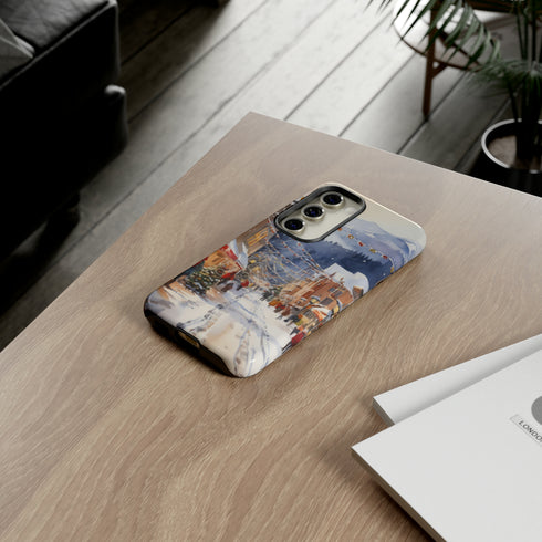 Bustling Victorian Christmas Market - Impact Resistant Phone Case